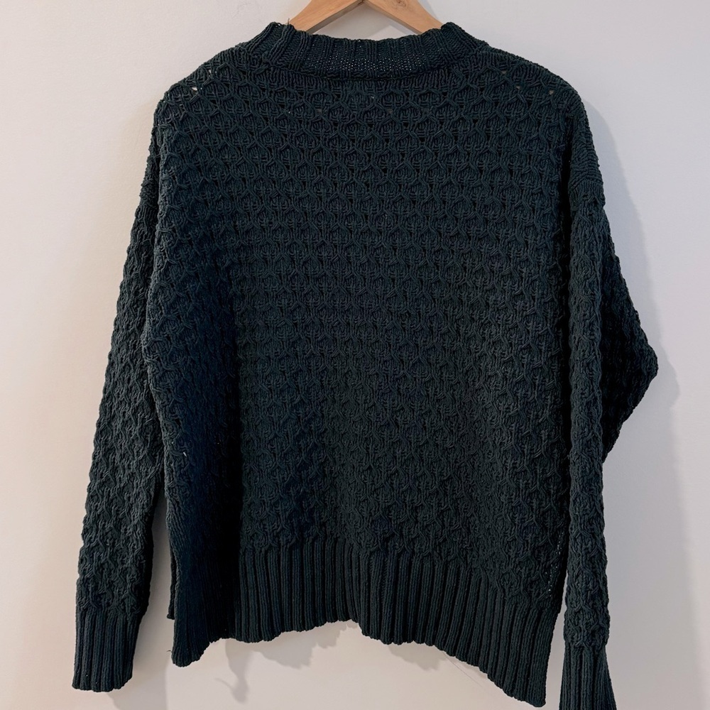 A New Day Green Cable Knit Long Sleeved Sweater Green Small - Picture 5 of 7